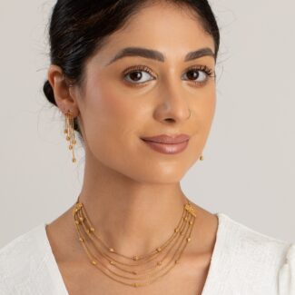 22ct Sunrise Gold Drop Earring-Rosette Collection