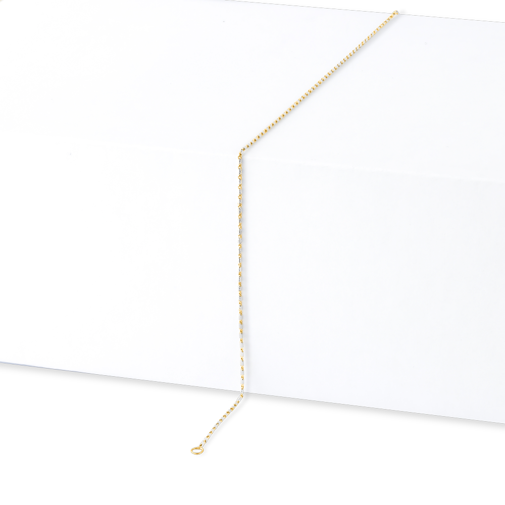 22 Ayar Altın | Rodyum Kaplama Zincir ile Fantezi | 18 İnç 22 Ayar Altın | Rodyum Kaplama Zincir ile Fantezi | 18 İnç