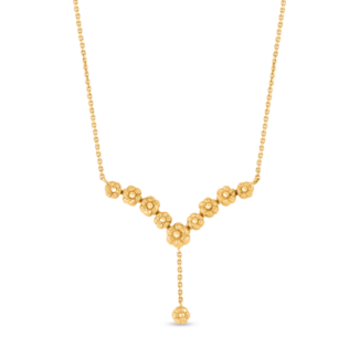 22ct Sunrise Gold Necklace with Flower Motifs | Rosette Collection 22ct Sunrise Gold Necklace with Flower Motifs | Rosette Collection