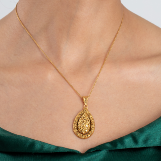 Pear Drop 22K Gold Pendant Pear Drop 22K Gold Pendant
