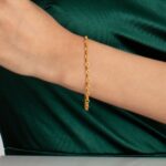 سوار بسلسلة ذهبية عيار 22 قيراط | مجموعة أرماري | 7.5 بوصة سوار بسلسلة ذهبية عيار 22 قيراط | مجموعة أرماري | 7.5 بوصة