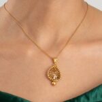 22 Ayar Altın Armut Damla Kolye 22 Ayar Altın Armut Damla Kolye