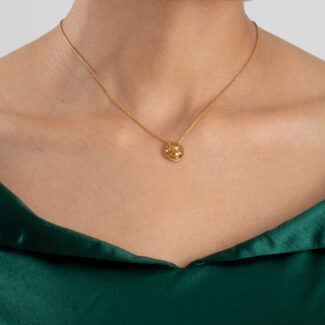 22ct Gold Round Shaped Pendant | Armari Collection | 12mm 22ct Gold Round Shaped Pendant | Armari Collection | 12mm