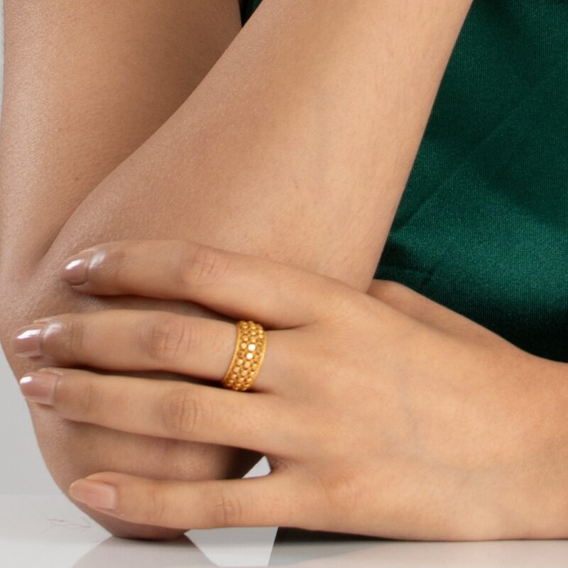 22ct Gold Armari Collection Ring Band | Size J 1/2