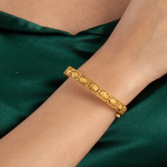 22ct Gold Armari Shield Bangle Oval Shaped | Size 2.2