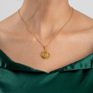 22ct Gold Round Shaped Pendant | 18mm 22ct Gold Round Shaped Pendant | 18mm