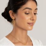 22ct Sunrise Gold Rosette Tropfen Wasserfall Ohrring 22ct Sunrise Gold Rosette Tropfen Wasserfall Ohrring