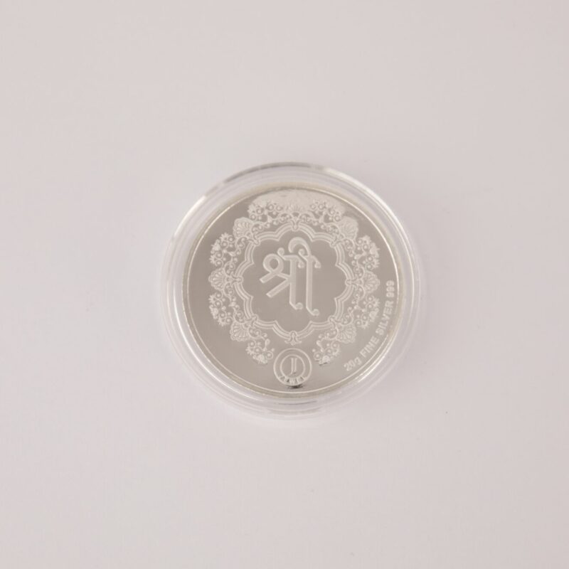 Gümüş Ganesh Coin - 20g, Canlı Renk Sürümü Gümüş Ganesh Coin - 20g, Canlı Renk Sürümü