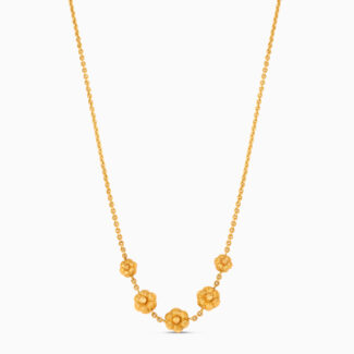 22ct Sunrise Gold Necklace with Flower Motifs | Rosette Collection