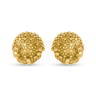 22ct Gold Peacock Motif Stud Earring 22ct Gold Peacock Motif Stud Earring