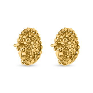 22ct Gold Peacock Motif Stud Earring 22ct Gold Peacock Motif Stud Earring