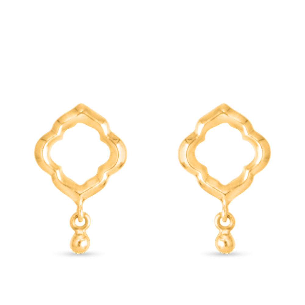 22 Ayar Gündoğumu Altın Dhwani Koleksiyonu Saplama Küpe 22 Ayar Gündoğumu Altın Dhwani Koleksiyonu Saplama Küpe