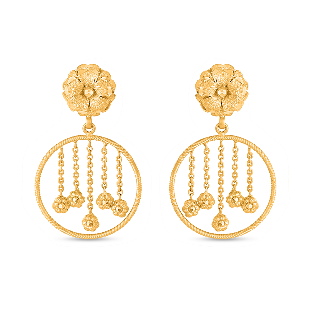 22 Ayar Gündoğumu Altın Fantezi Küpe | Rozet Koleksiyonu 22 Ayar Gündoğumu Altın Fantezi Küpe | Rozet Koleksiyonu