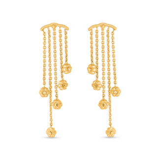 22ct Sunrise Gold Drop Earring-Rosette Collection