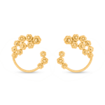 أقراط دائرية عائمة على شكل وردة عائمة أقراط دائرية عائمة على شكل وردة عائمة