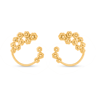 Floating Rosettes Hoop Earrings Floating Rosettes Hoop Earrings