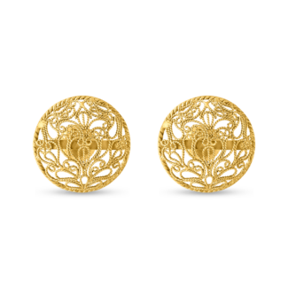 22ct Gold Stud Earring | 18mm 22ct Gold Stud Earring | 18mm