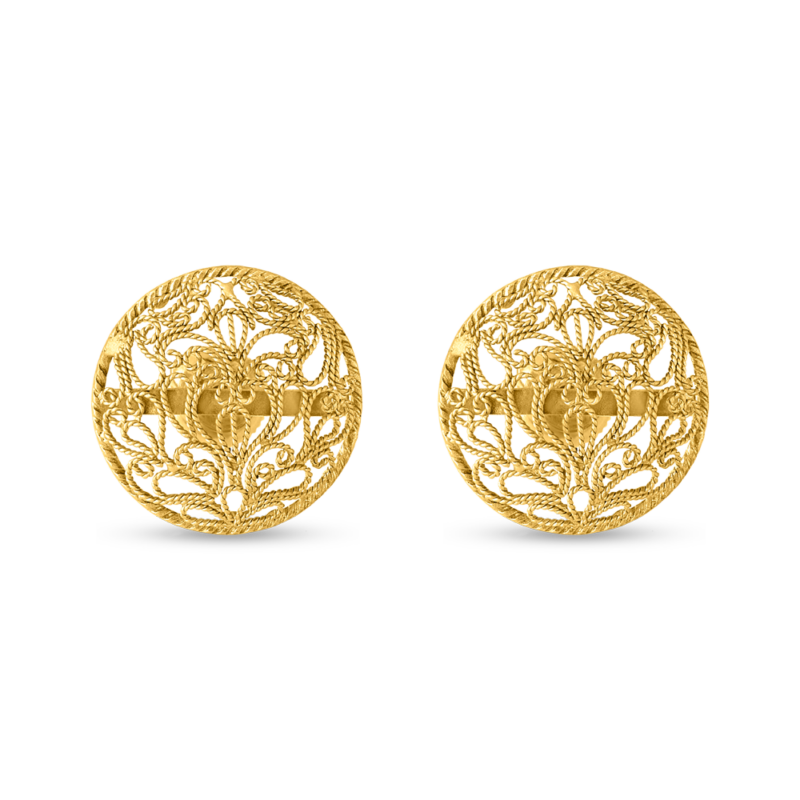 22ct Gold Stud Earring | 18mm 22ct Gold Stud Earring | 18mm