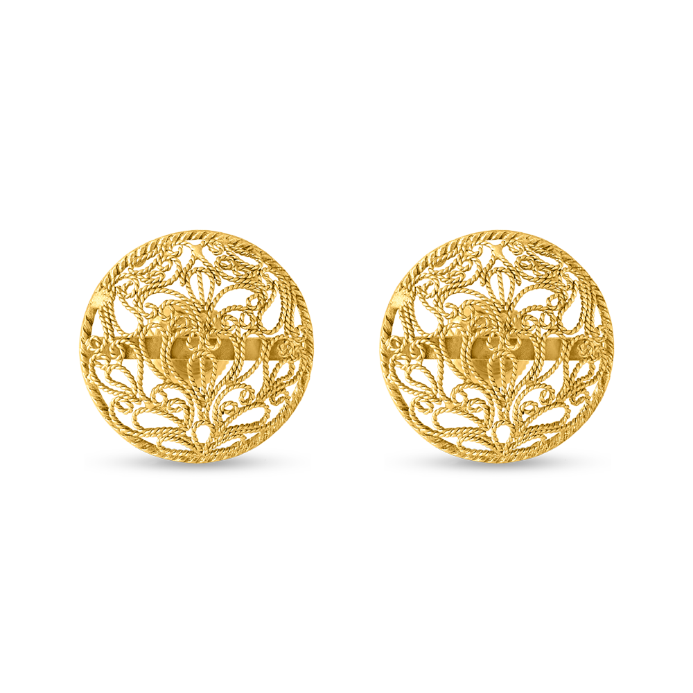 22 Ayar Altın Saplama Küpe | 18mm 22 Ayar Altın Saplama Küpe | 18mm