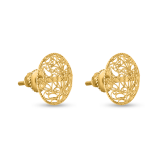 22ct Gold Stud Earring | 18mm 22ct Gold Stud Earring | 18mm