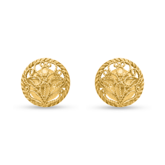22ct Gold Antique Finish Stud | 10mm 22ct Gold Antique Finish Stud | 10mm