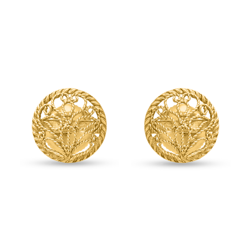 22 Ayar Altın Antik Kaplama Saplama | 10mm 22 Ayar Altın Antik Kaplama Saplama | 10mm