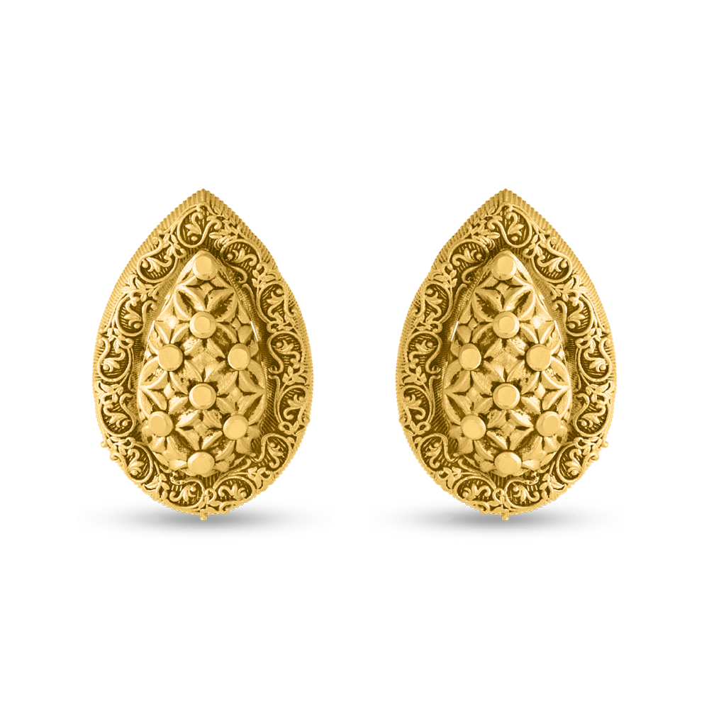 22 Ayar Altın Antik Kaplama Saplama Küpe | Armari Koleksiyonu 22 Ayar Altın Antik Kaplama Saplama Küpe | Armari Koleksiyonu