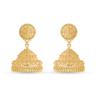 22ct Gold Filligree Jhumka 22ct Gold Filligree Jhumka