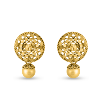 22ct Gold Antique Finish Stud with Dropper 22ct Gold Antique Finish Stud with Dropper