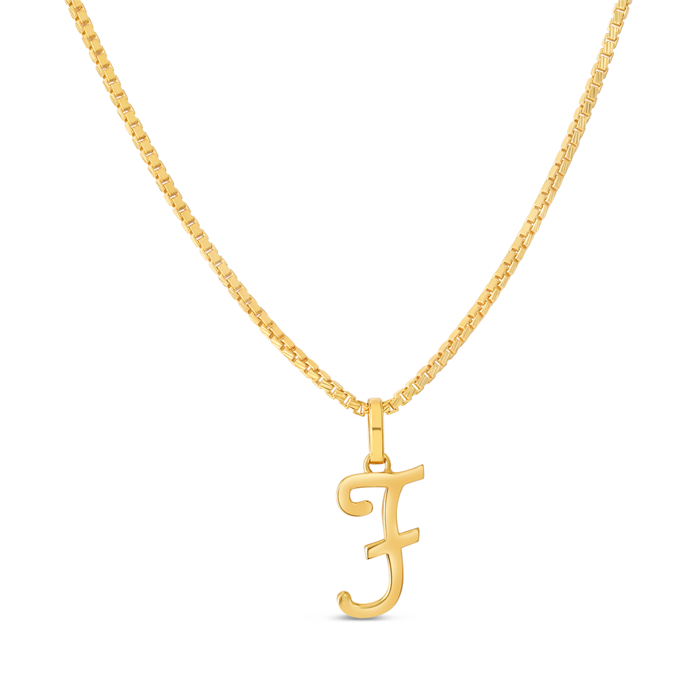22 Ayar Altın Baş Harfi F Kolye | Unisex 22 Ayar Altın Baş Harfi F Kolye | Unisex