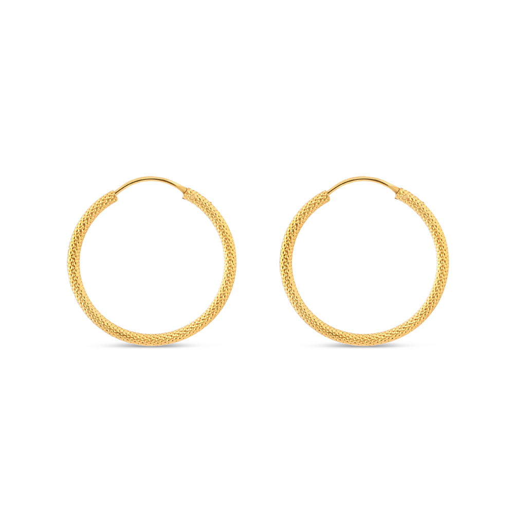 22 Ayar Altın Tasarım Halka Küpe 22 Ayar Altın Tasarım Halka Küpe