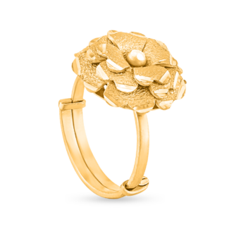 22ct Gold Rosettes Adjustable Ring | 15mm 22ct Gold Rosettes Adjustable Ring | 15mm