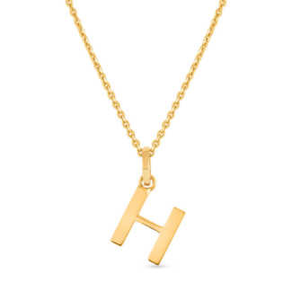 22ct Sunrise Gold Initial H Pendant