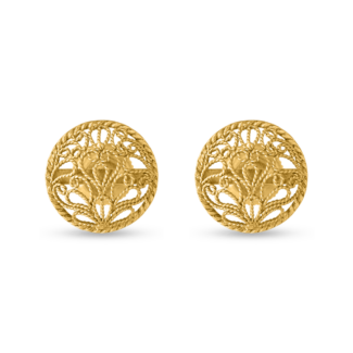 22ct Gold Antique Finish Stud | Armari Collection | 12mm 22ct Gold Antique Finish Stud | Armari Collection | 12mm