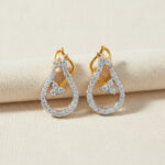 22ct Gold Ohrring Fancy Ohrstecker mit CZ Steinen 22ct Gold Ohrring Fancy Ohrstecker mit CZ Steinen