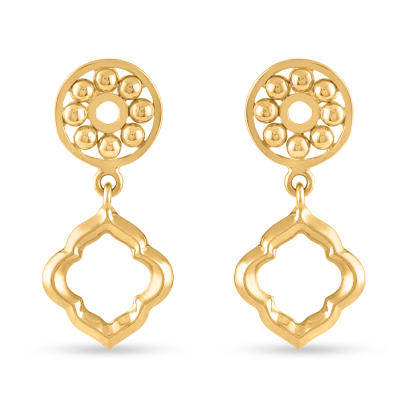 قرط متدلي من الذهب عيار 22 قيراط من مجموعة دواني قرط متدلي من الذهب عيار 22 قيراط من مجموعة دواني