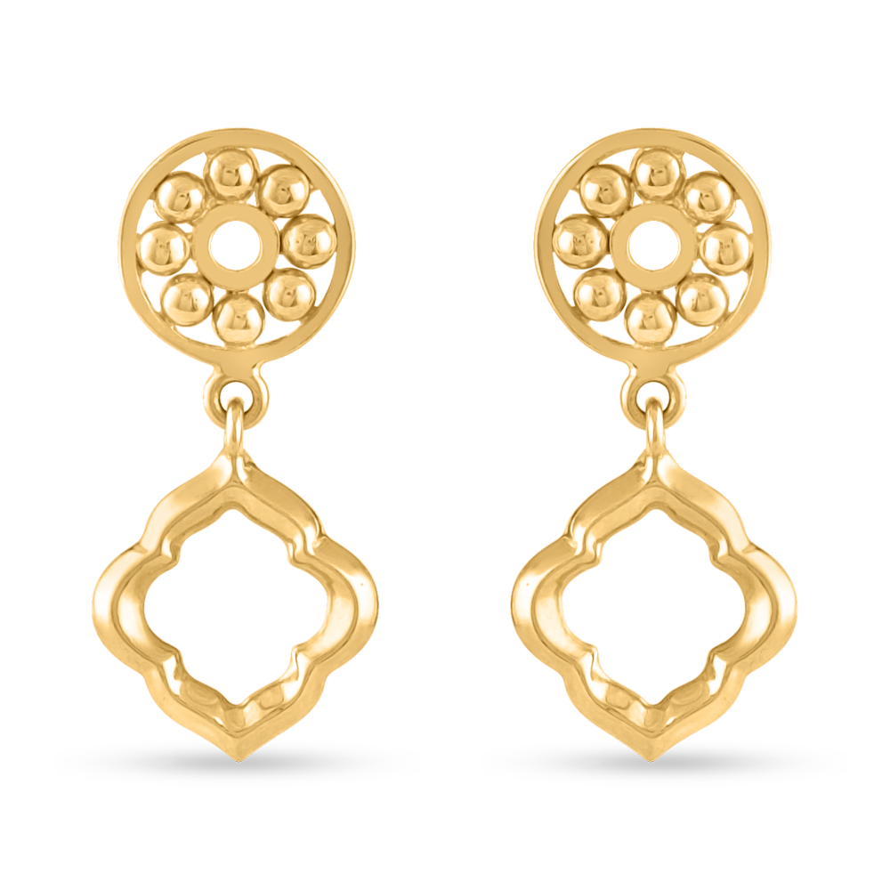 قرط متدلي من الذهب عيار 22 قيراط من مجموعة دواني قرط متدلي من الذهب عيار 22 قيراط من مجموعة دواني