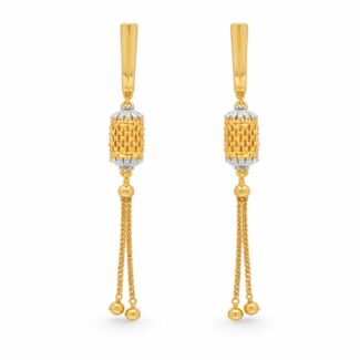 22ct Gold Textured Tassel Drop Earrings 22ct Gold Textured Tassel Drop Earrings