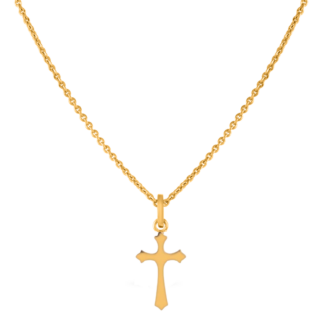 Pure 24ct Gold Cross Pendant with designer loop
