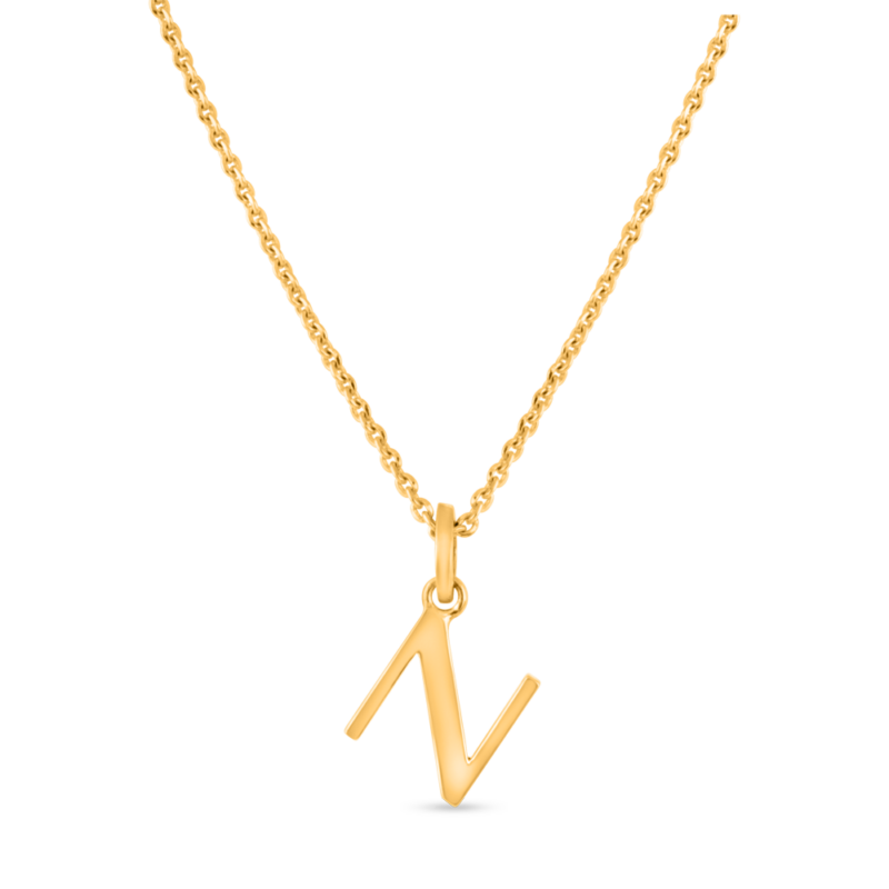 22 Ayar Altın Kolye Baş Harfi N 22 Ayar Altın Kolye Baş Harfi N