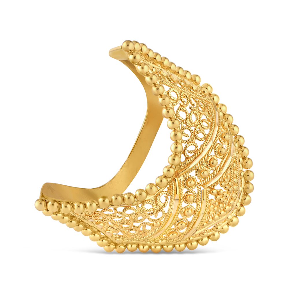 خاتم فانكي من الذهب عيار 22 قيراط | مجموعة جالي فيليجري خاتم فانكي من الذهب عيار 22 قيراط | مجموعة جالي فيليجري