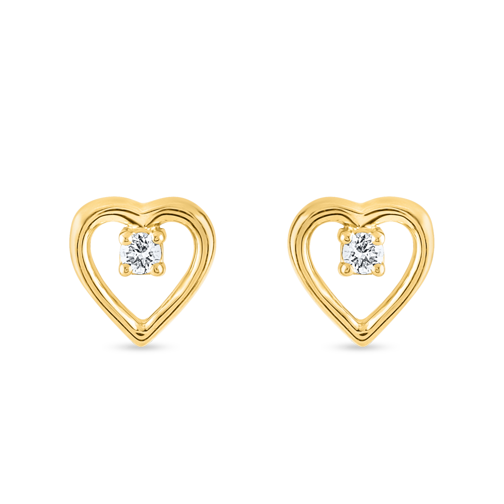 مرصع قلب من الذهب عيار 18 قيراط مع ألماس مرصع قلب من الذهب عيار 18 قيراط مع ألماس