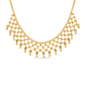 22ct Sunrise Gold Rosette Flower Necklace | 16 Inches