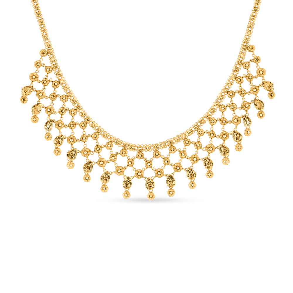 22 Ayar Gündoğumu Altın Rozet Çiçek Kolye | 16 İnç 22 Ayar Gündoğumu Altın Rozet Çiçek Kolye | 16 İnç