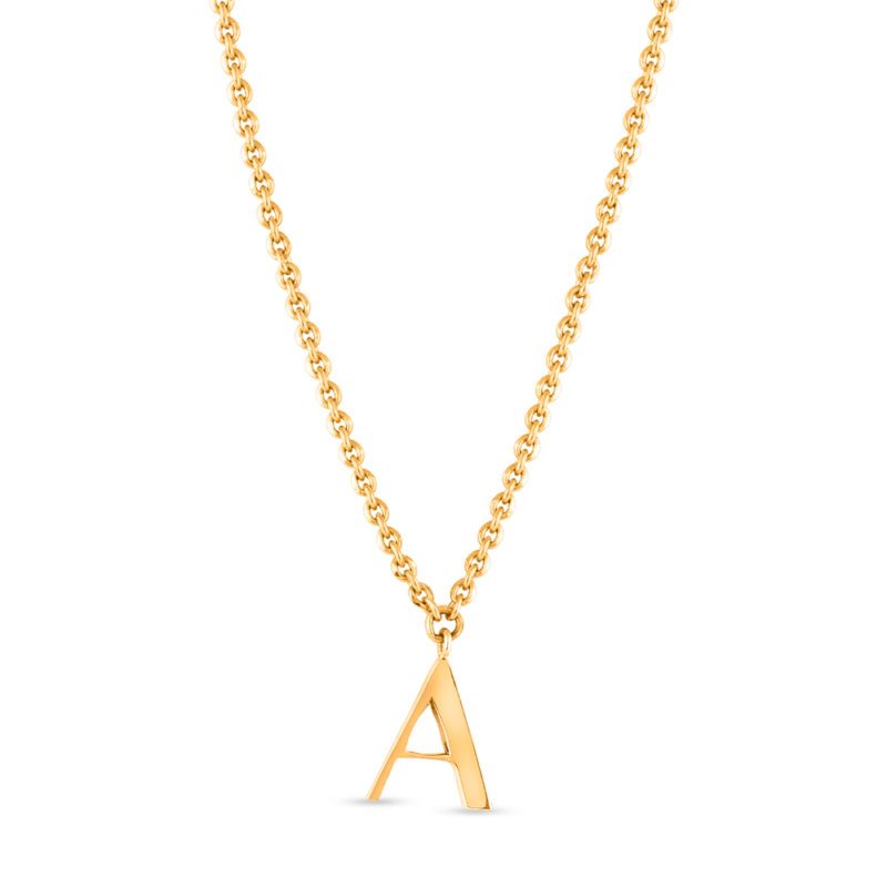 22ct Gold Initial A Anhänger Halskette | Unisex 22ct Gold Initial A Anhänger Halskette | Unisex