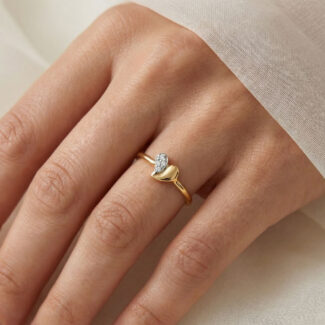 Women’s Gold Heart Ring UK Women’s Gold Heart Ring UK