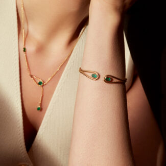 Shooting Star Emerald Cuff