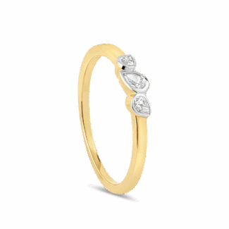 18ct Gold Diamond Ring | Size L