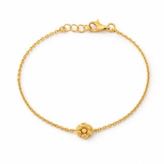 22ct Gold Rosette Flower Bracelet | 7 inches 22ct Gold Rosette Flower Bracelet | 7 inches