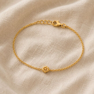 22ct Gold Rosette Flower Bracelet | 7 inches 22ct Gold Rosette Flower Bracelet | 7 inches